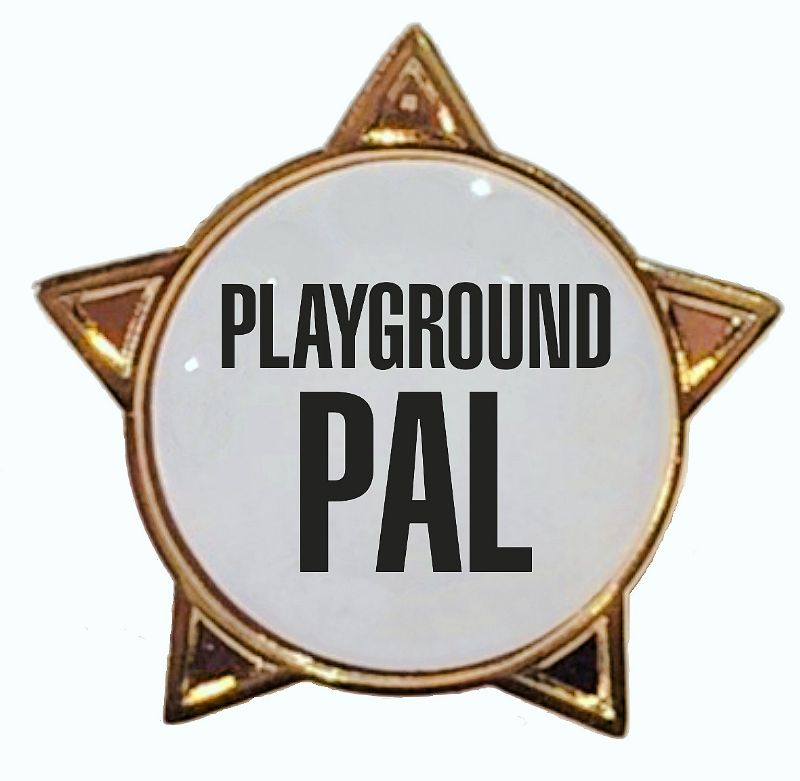 PLAYGROUND PAL titled star badge